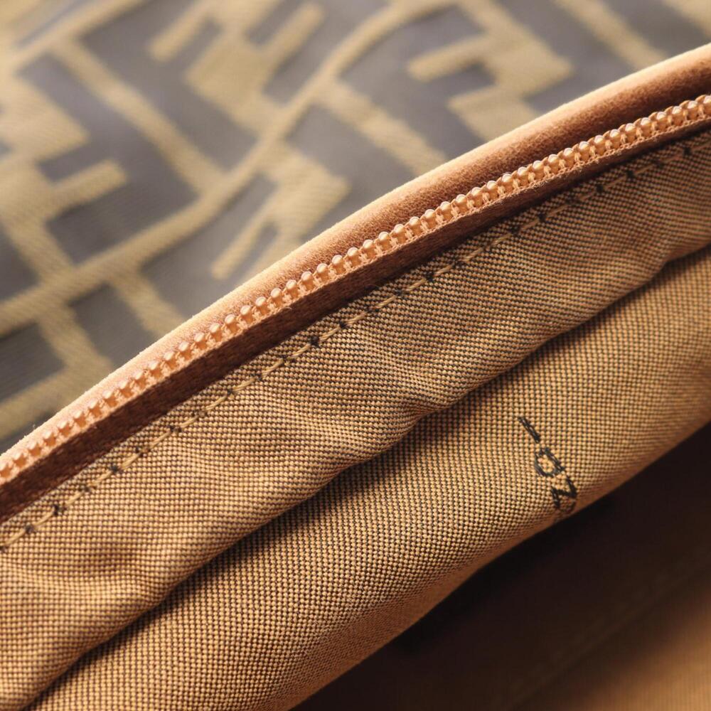 Fendi Zucca Shoulder Bag/Handbag, Canvas and Leather, Women's, Brown/Black, 7... - Picture 10 of 10